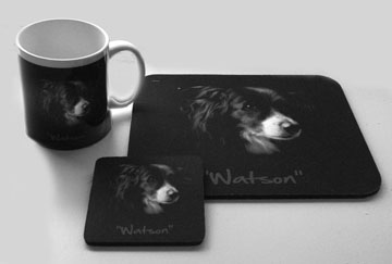 "Watson" on a Mug, MOuse Pad and Coaster (click to enlalrge)